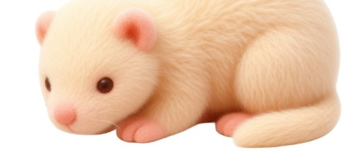 Gracie, a white ferret